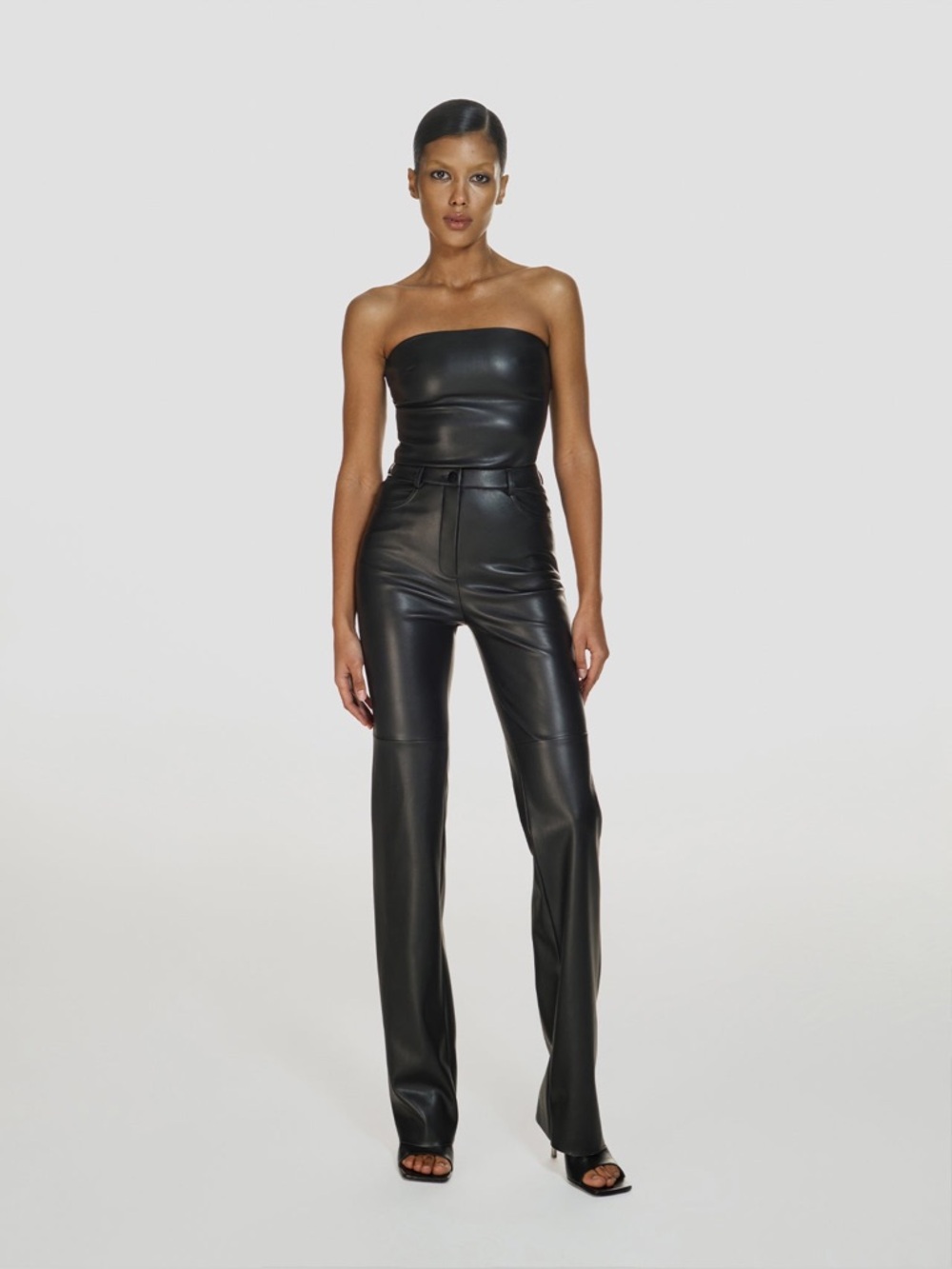 NWT Cultnaked Killa Black Faux Leather Trousers Size Small